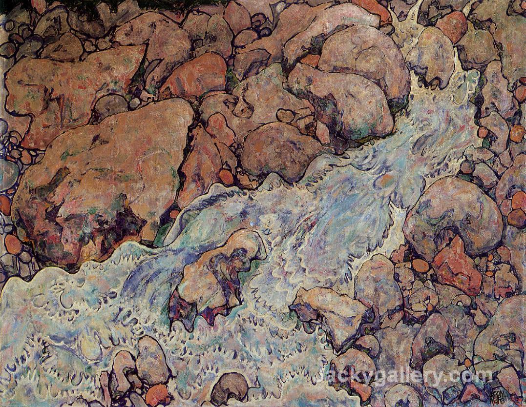 Mountain Torrent by Egon Schiele paintings reproduction